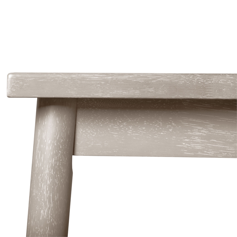 Bowery Hill Rectangular Dining Table in Grey with Wood Veneer Finish