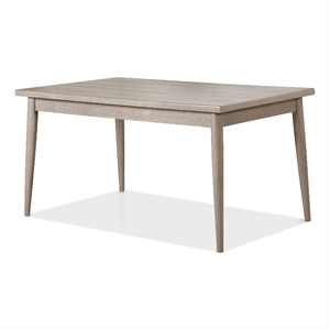 Bowery Hill Rectangular Dining Table in Grey with Wood Veneer Finish