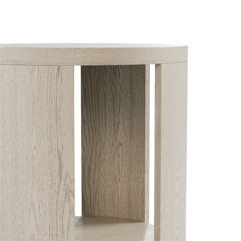 Bowery Hill 2-Piece Oval Cocktail Table Set in Oak Finish