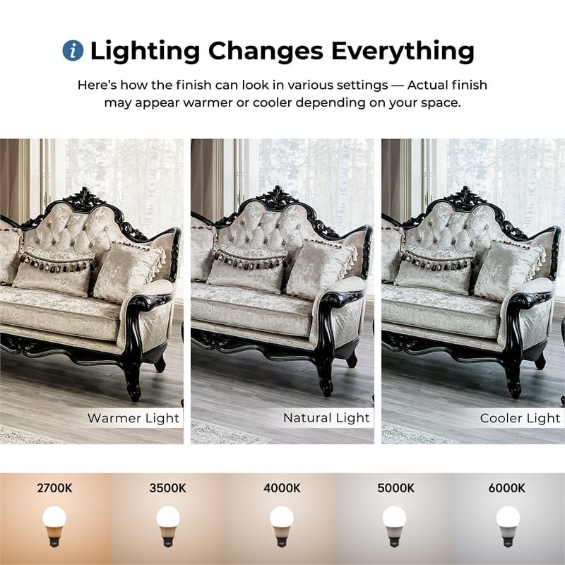 Bowery Hill 3-Piece Solid Wood Sofa Set with Button Tufting in Black