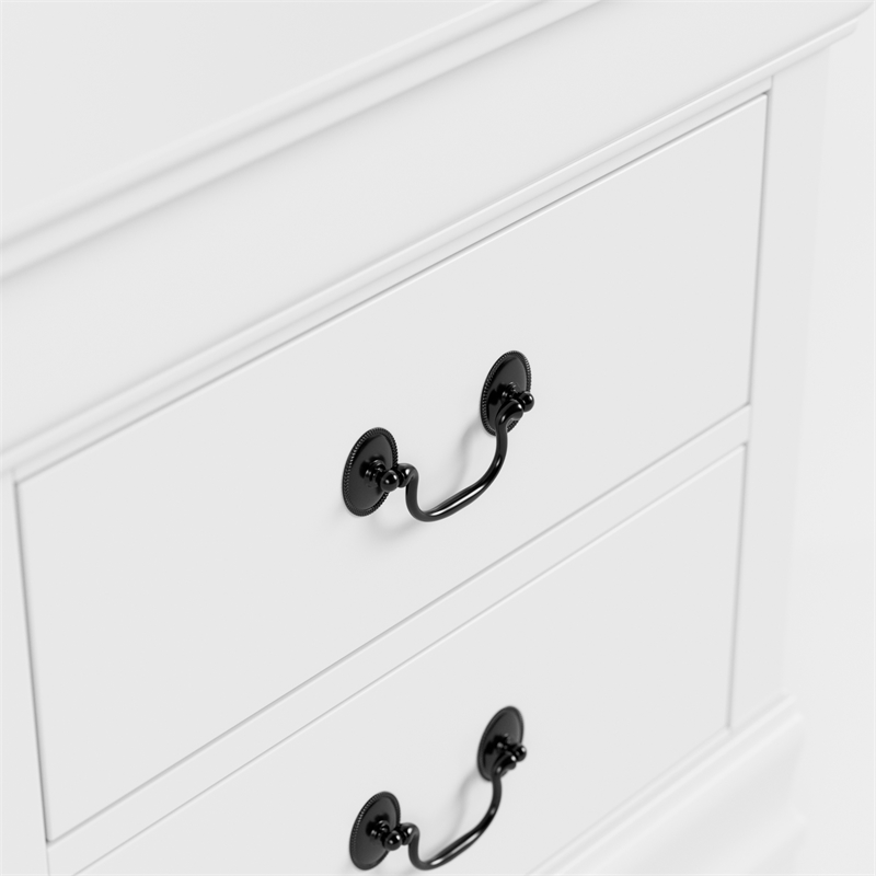 Bowery Hill 3-Piece Queen Bedroom Set with Sleigh Bed in White