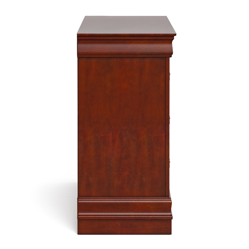 Bowery Hill Wood 6-Drawer Dovetail Dresser in Cherry Finish