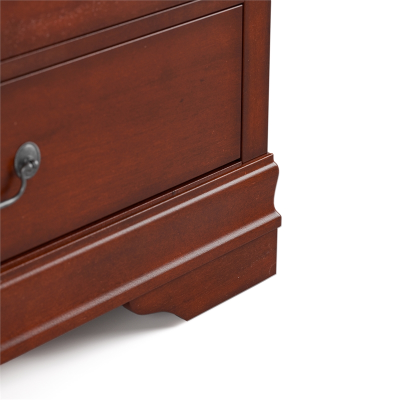 Bowery Hill Wood 6-Drawer Dovetail Dresser in Cherry Finish
