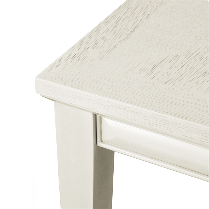 Bowery Hill Wood Extendable Dining Table in White Oak