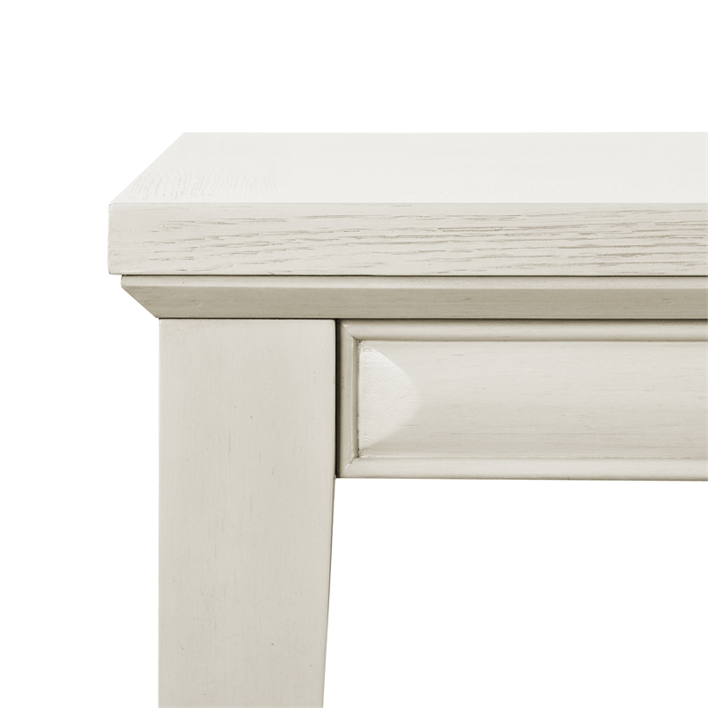 Bowery Hill Wood Extendable Dining Table in White Oak