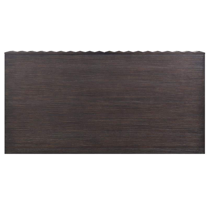 Bowery Hill 2-Piece Metal Coffee Table Set Walnut Finish Contemporary Style