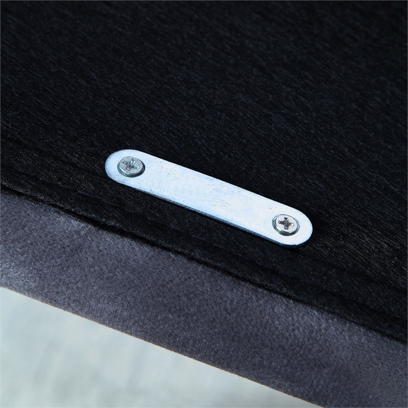 Bowery Hill Contemporary Fabric Storage Full Bed with USB in Gray