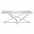 Bowery Hill Metal 3-Piece Coffee Table Set in Chrome