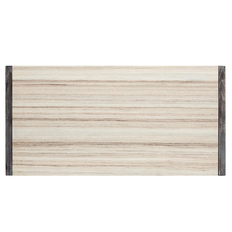 Bowery Hill Ravenwood Black 5-Drawer Bedroom Chest with Marble Top
