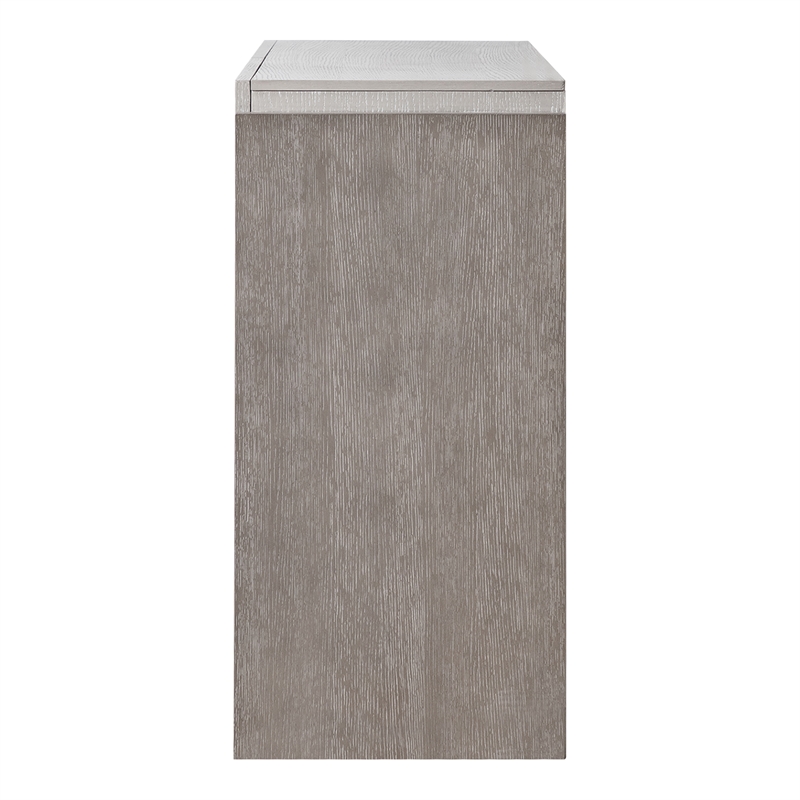 Bowery Hill 6-Drawer Solid Wood Dresser in Gray with Transitional Design