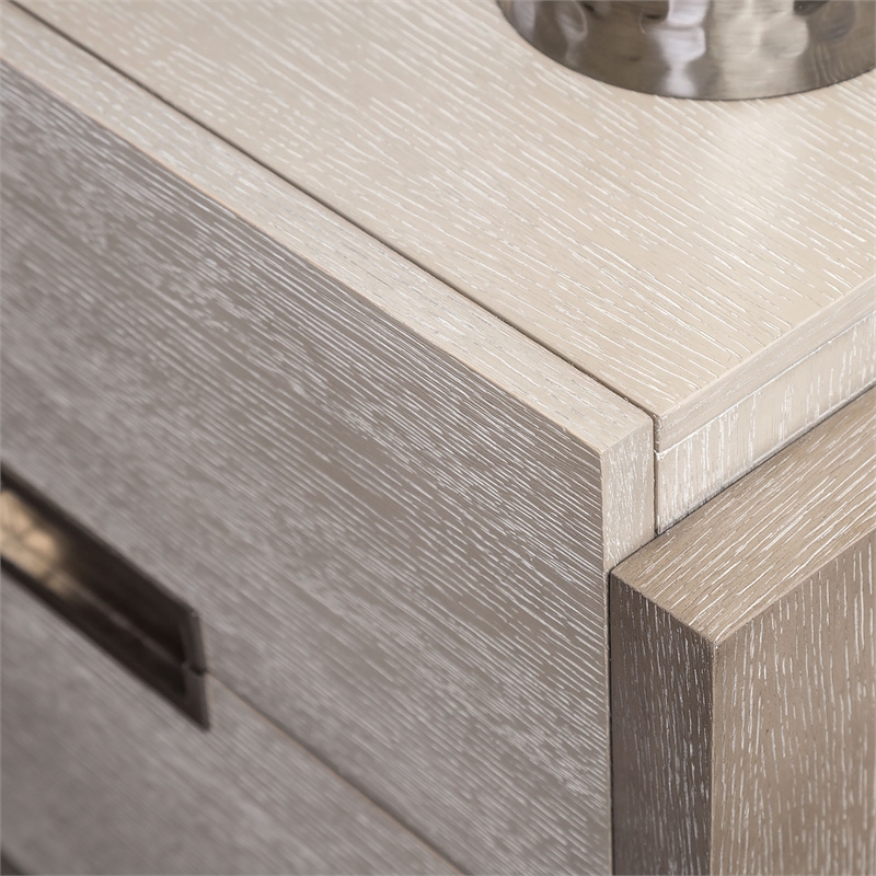 Bowery Hill 6-Drawer Solid Wood Dresser in Gray with Transitional Design