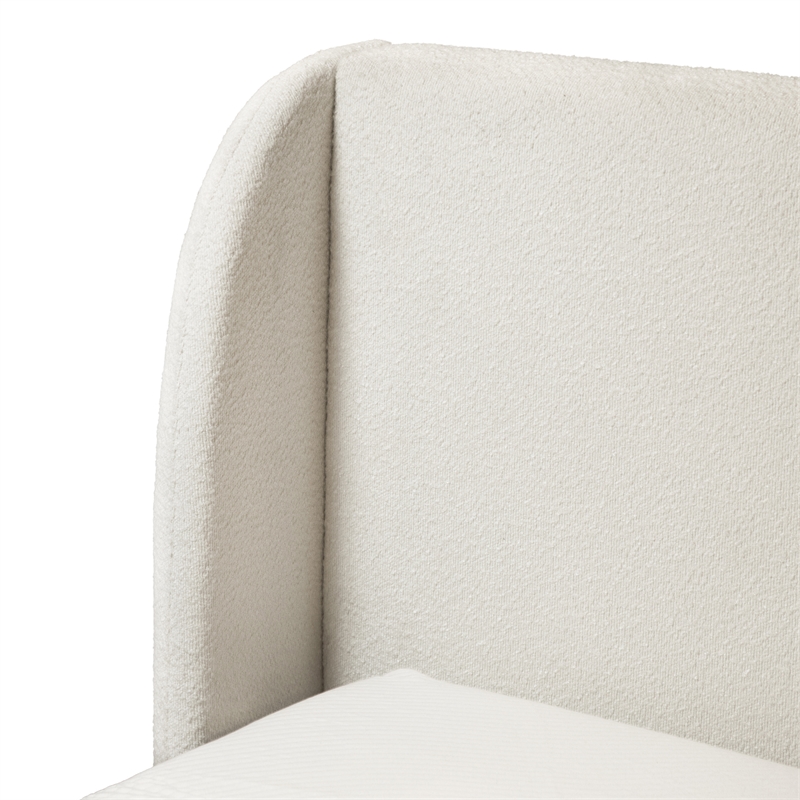 Bowery Hill Queen Bed with Rubberwood Frame in White Finish