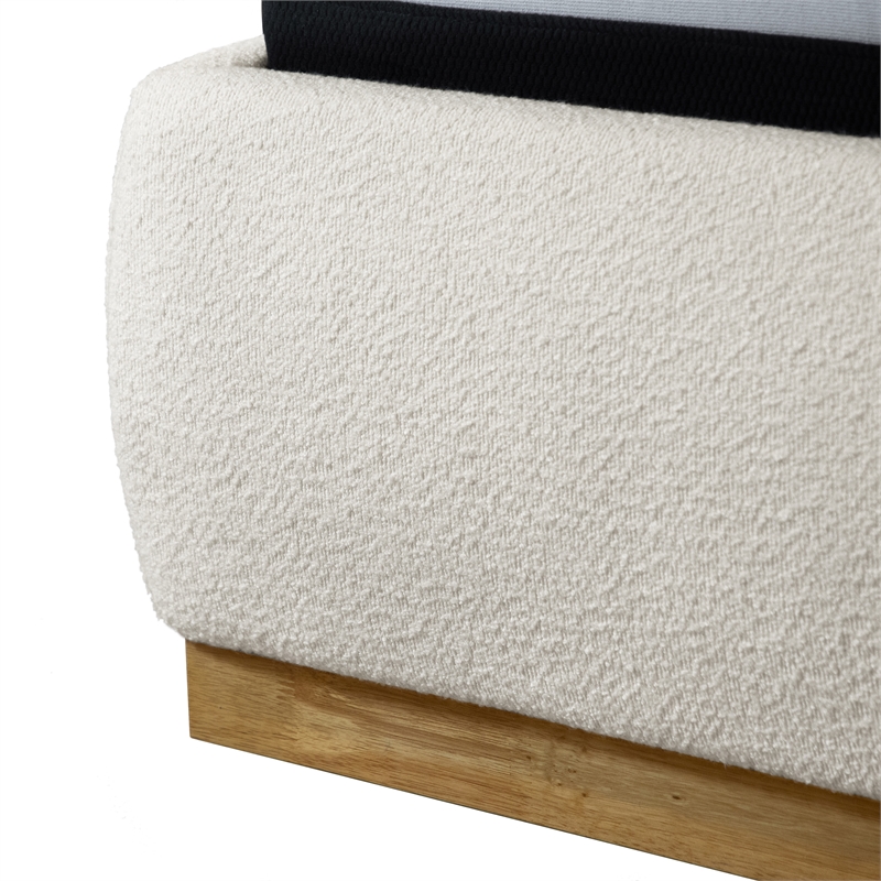 Bowery Hill Queen Bed with Rubberwood Frame in White Finish