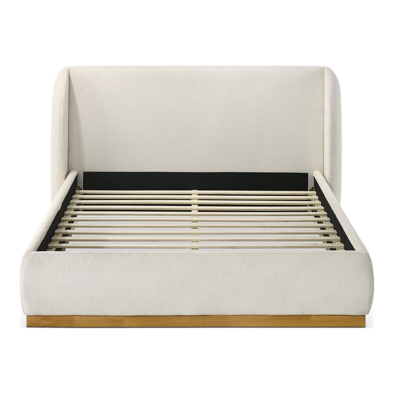 Bowery Hill Queen Bed with Rubberwood Frame in White Finish