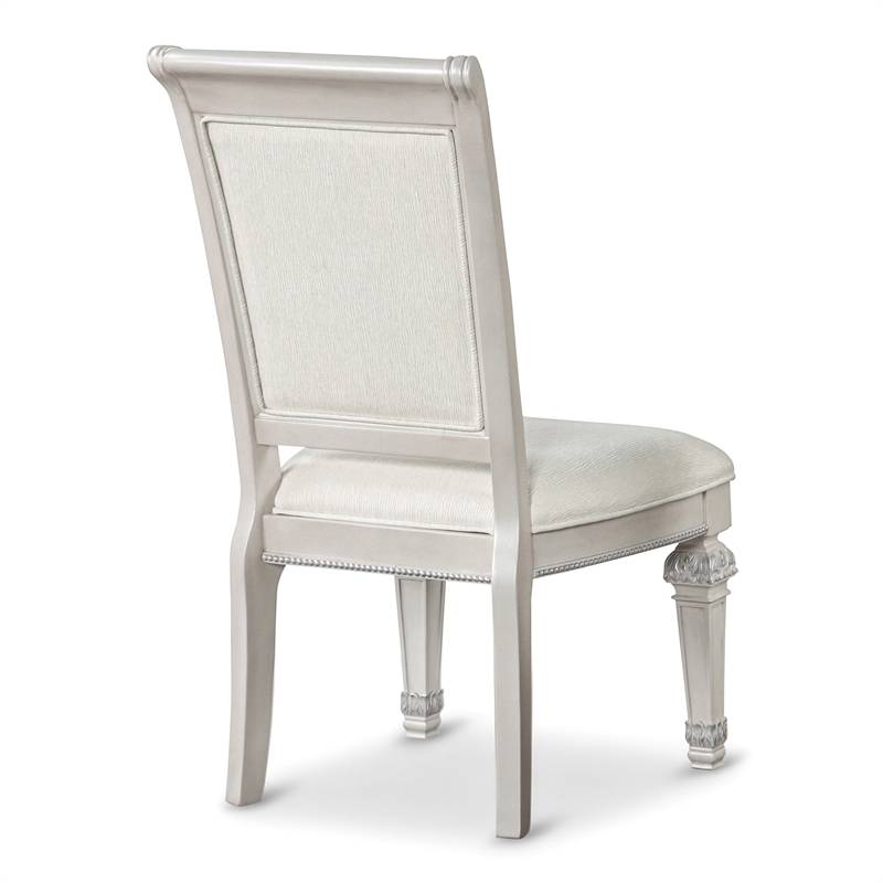 Bowery Hill Upholstered Tufted Side Chairs in Ivory (Set of 2)
