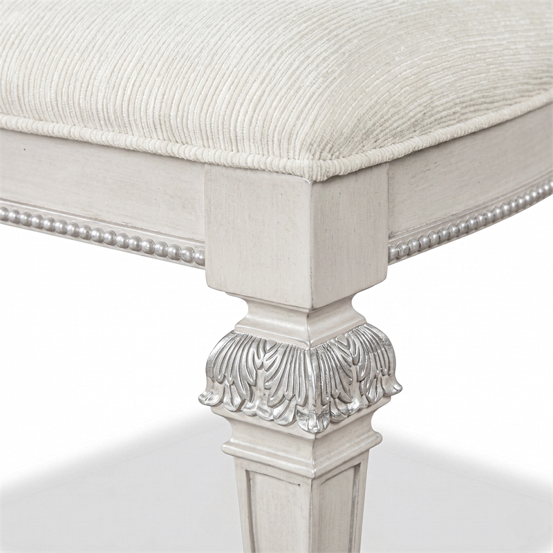 Bowery Hill Upholstered Tufted Side Chairs in Ivory (Set of 2)
