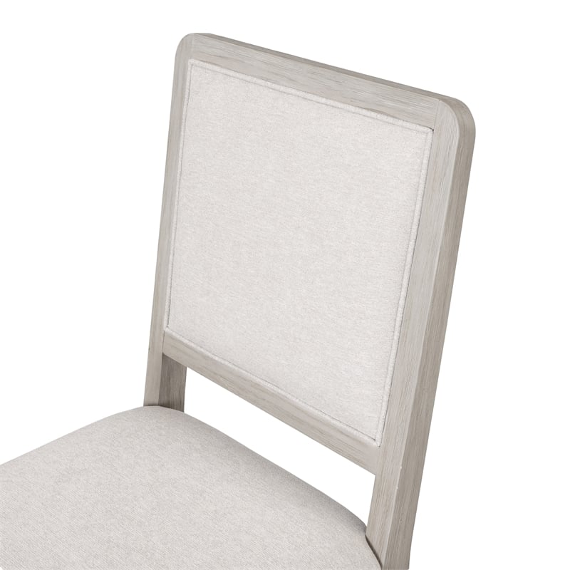 Bowery Hill Set of 2 Rubberwood Side Chairs in Natural Oak Finish