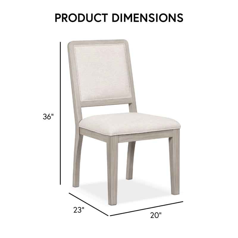 Bowery Hill Set of 2 Rubberwood Side Chairs in Natural Oak Finish