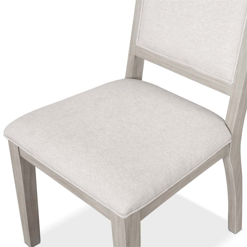 Bowery Hill Set of 2 Rubberwood Side Chairs in Natural Oak Finish