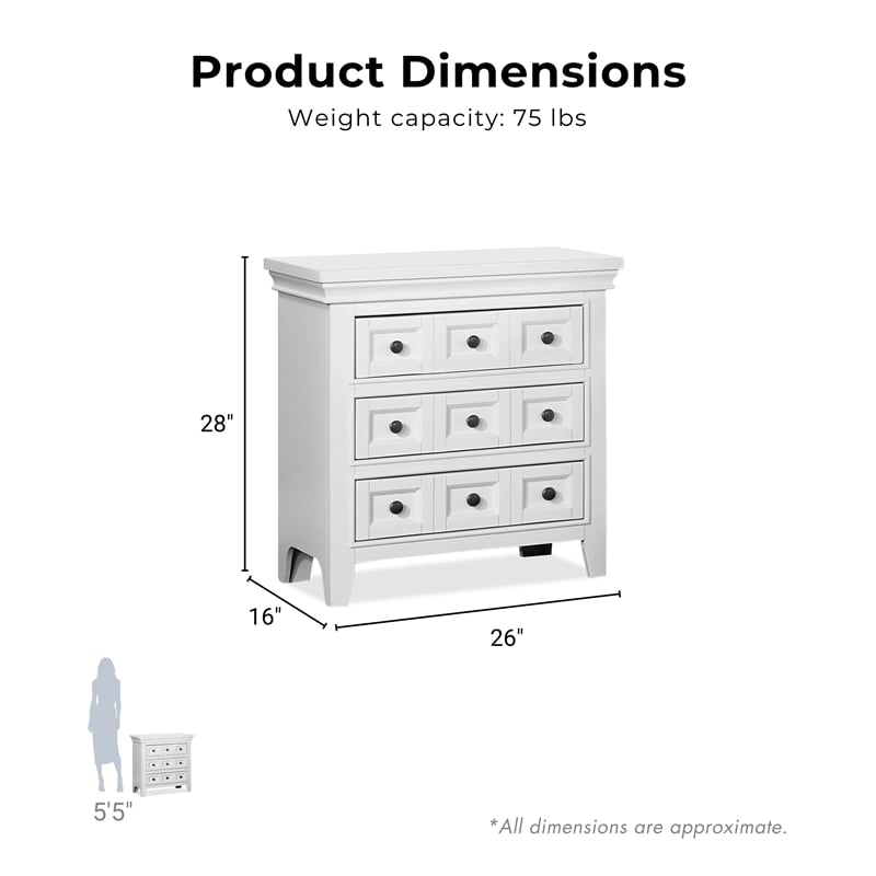 Bowery Hill 6-Piece Wood Bedroom Set with Twin Bed in White Finish