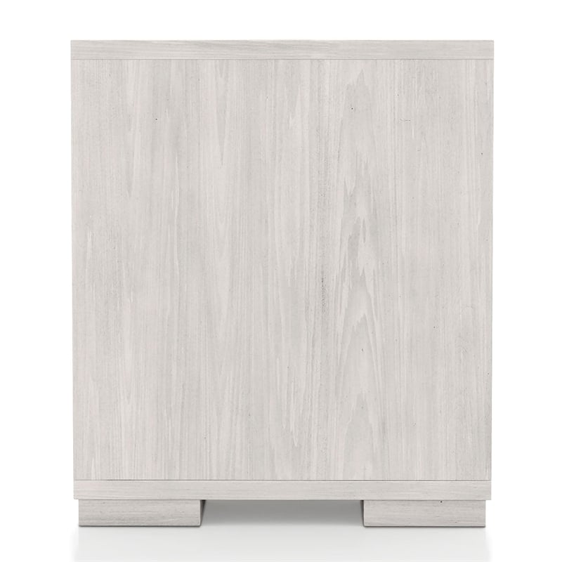 Bowery Hill Two-Tone Wood 2-Drawer Nightstand in Washed White