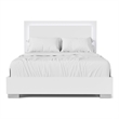Bowery Hill LED Light King Bed Frame in White Finish