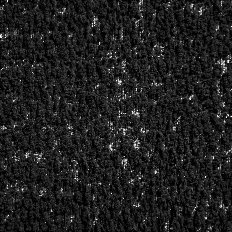 Bowery Hill Upholstered Boucle Fabric Queen Bed in Black