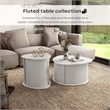 Bowery Hill 2-Piece White Coffee and End Table Set with Storage