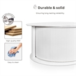 Bowery Hill 2-Piece White Coffee and End Table Set with Storage