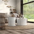 Bowery Hill 2-Piece White Coffee and End Table Set with Storage