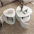 Bowery Hill 2-Piece White Coffee and End Table Set with Storage