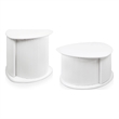 Bowery Hill 2-Piece White Coffee and End Table Set with Storage