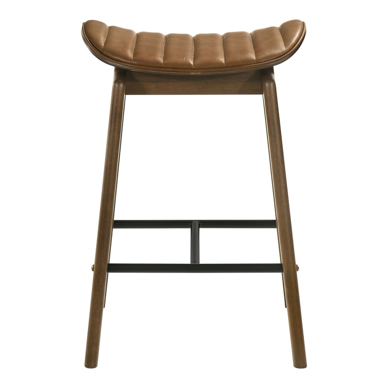 Bowery Hill Walnut 5-Piece Counter Dining Table Set