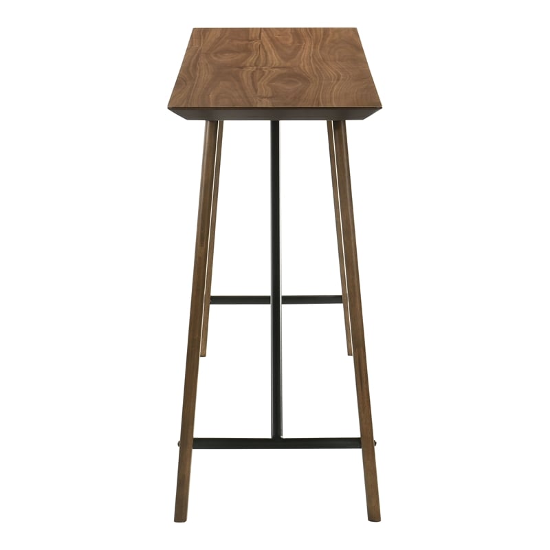 Bowery Hill Walnut 5-Piece Counter Dining Table Set