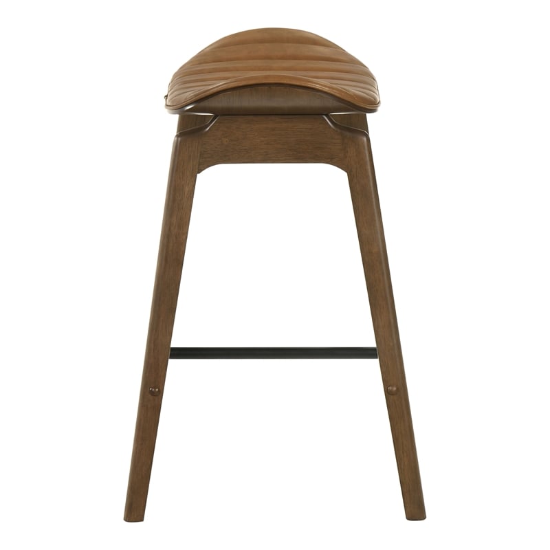 Bowery Hill Walnut 5-Piece Counter Dining Table Set