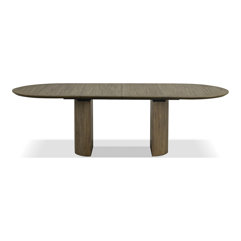 Bowery Hill Extendable 9-Piece Dining Table Set in Oak Finish