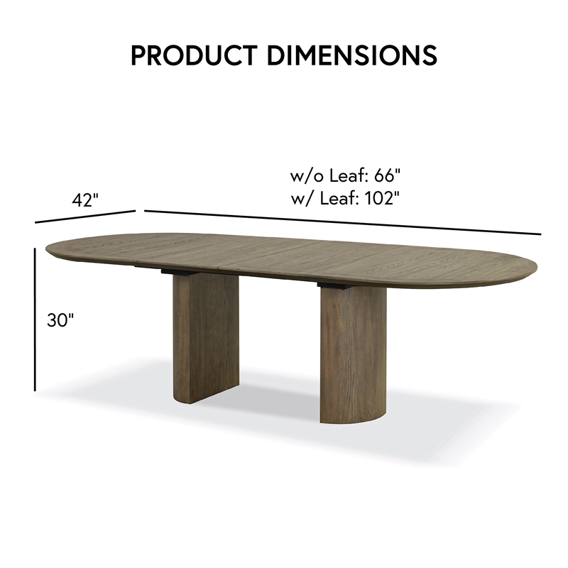 Bowery Hill Extendable 9-Piece Dining Table Set in Oak Finish