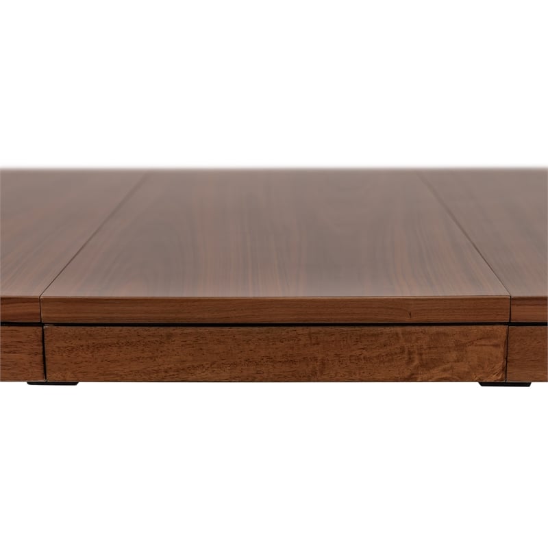 Bowery Hill Wood Dining Table with 8 Chairs in Walnut Finish