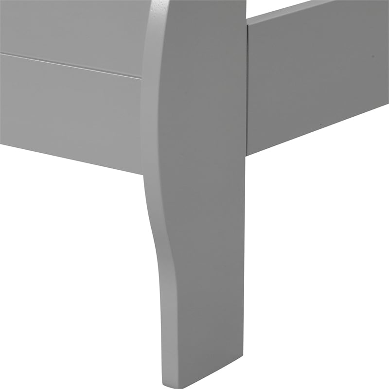 Bowery Hill 6-Piece Full Bedroom Set in Gray Solid Wood