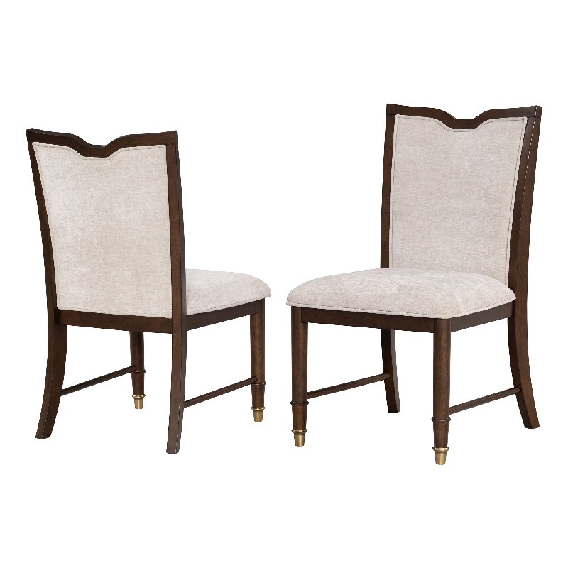 Bowery Hill Solid Wood Side Chairs in Dark Cherry (Set of 2)