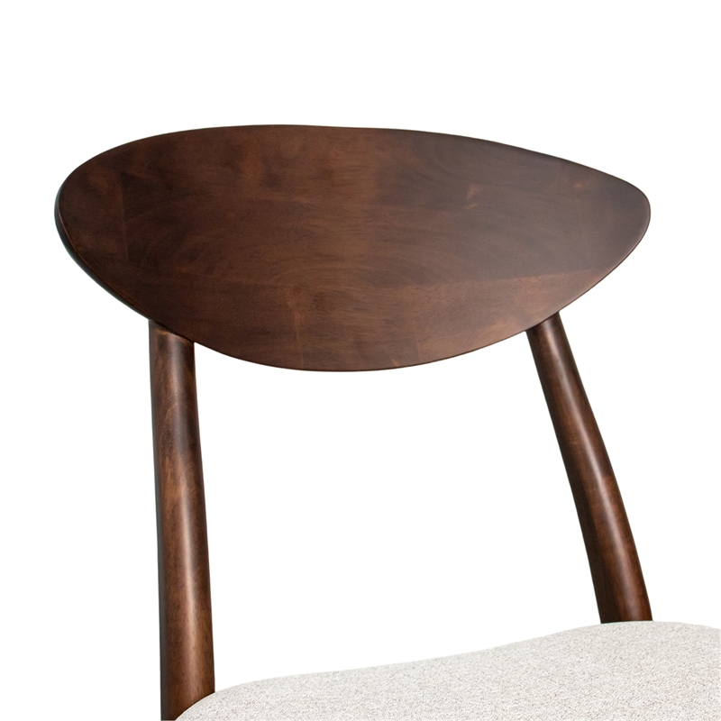 Bowery Hill Solid Wood 7-Piece Dining Table Set in Walnut Finish
