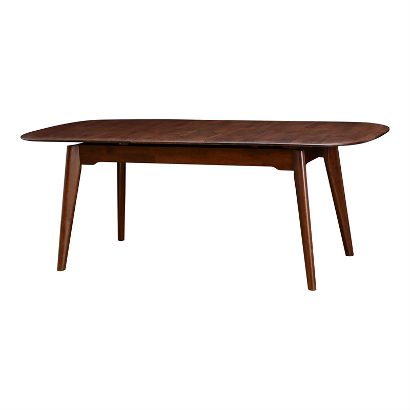 Bowery Hill Solid Wood 7-Piece Dining Table Set in Walnut Finish