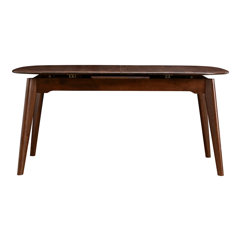 Bowery Hill Solid Wood 7-Piece Dining Table Set in Walnut Finish