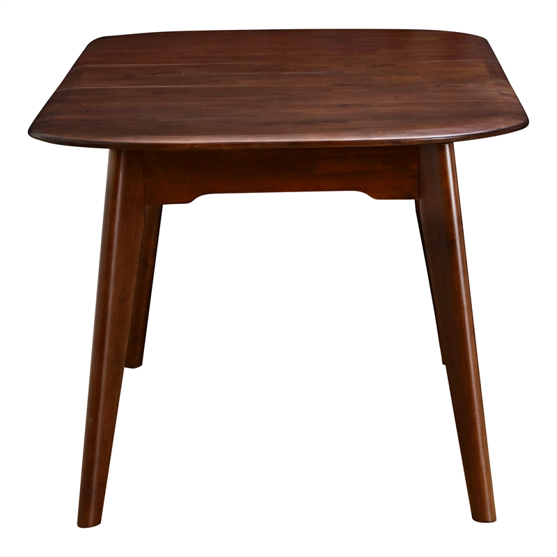 Bowery Hill Solid Wood 7-Piece Dining Table Set in Walnut Finish