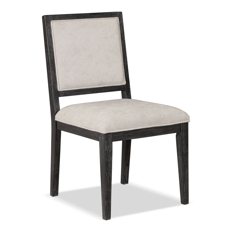 Bowery Hill Solid Wood Side Chairs in Weathered Black (Set of 2)