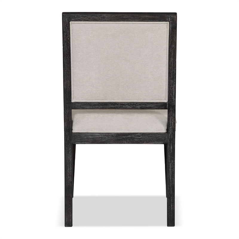 Bowery Hill Solid Wood Side Chairs in Weathered Black (Set of 2)