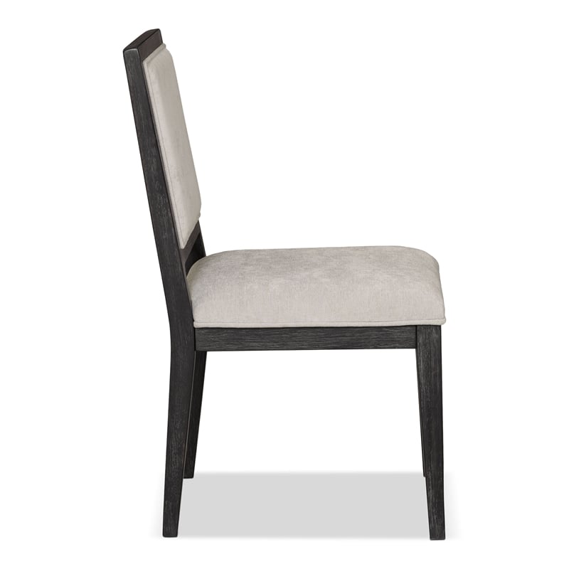 Bowery Hill Solid Wood Side Chairs in Weathered Black (Set of 2)