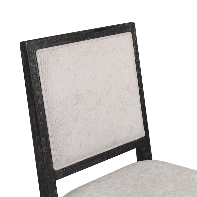 Bowery Hill Solid Wood Side Chairs in Weathered Black (Set of 2)