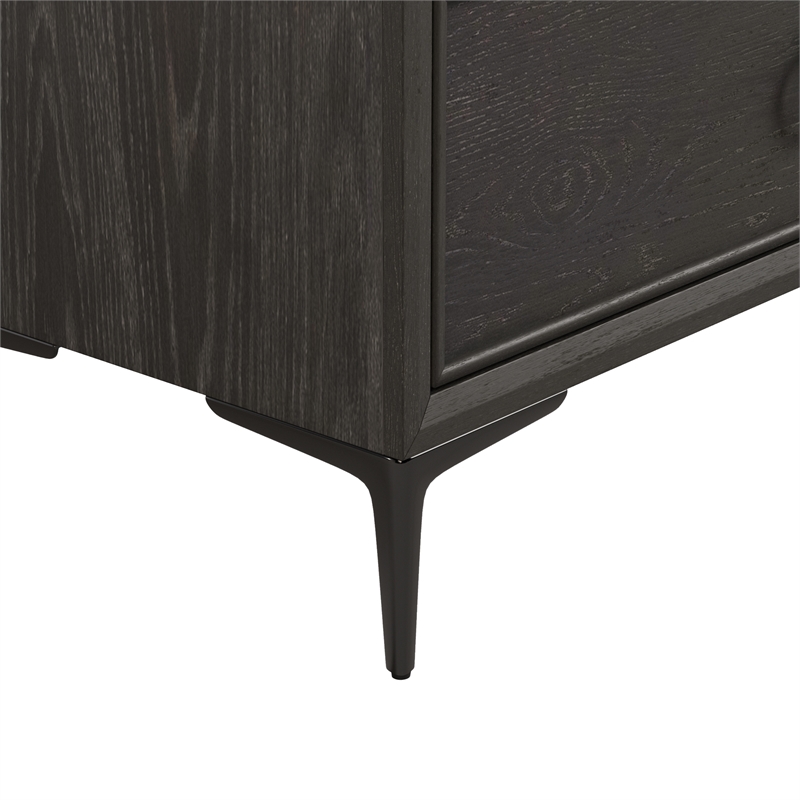 Bowery Hill Solid Wood 2-Piece Dresser with Mirror in Espresso Finish