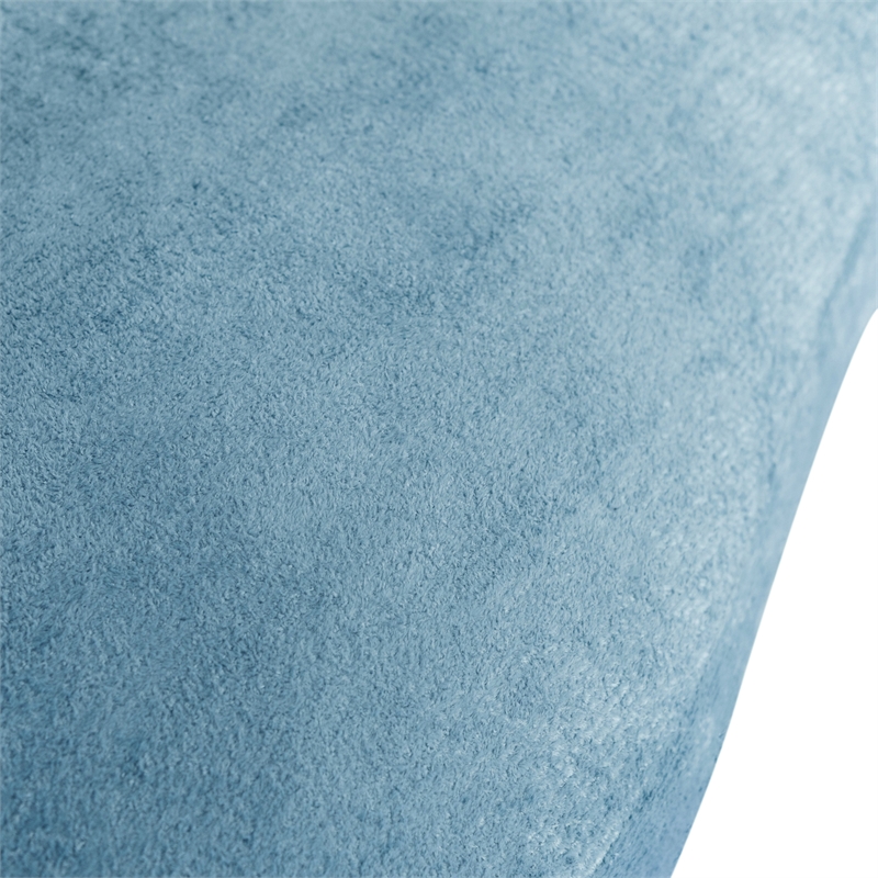 Bowery Hill Chenille Sculpted Silhouette Sofa in Denim Blue